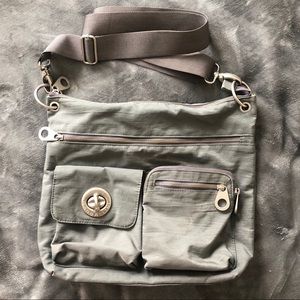 Bagallini Grey and Yellow Shoulder/Crossbody Bag